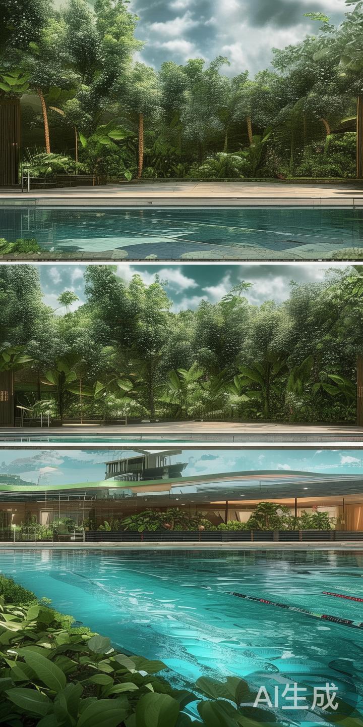 此外，环境的绿化和照明设计也增强了整体体验。场地周